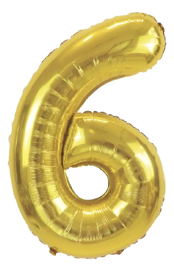 Globo Metálico Número 80 Cm Dorado Cotillón