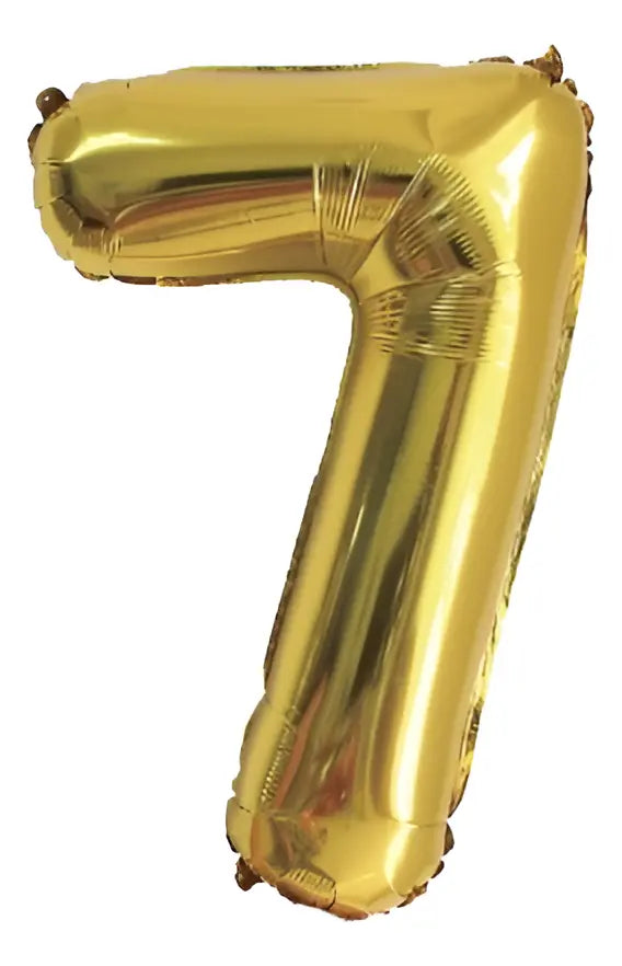 Globo Metálico Número 80 Cm Dorado Cotillón