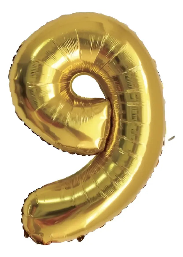 Globo Metálico Número 80 Cm Dorado Cotillón