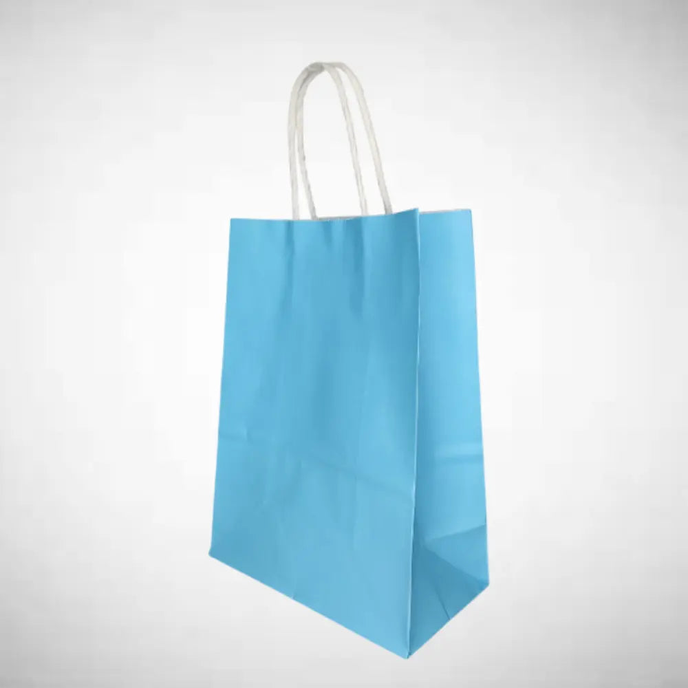 Pack 12 Bolsas Papel Kraft 21x15x8cm con Manija para Cumpleaños y Eventos