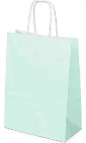 Pack 12 Bolsas Papel Kraft 21x15x8cm con Manija para Cumpleaños y Eventos