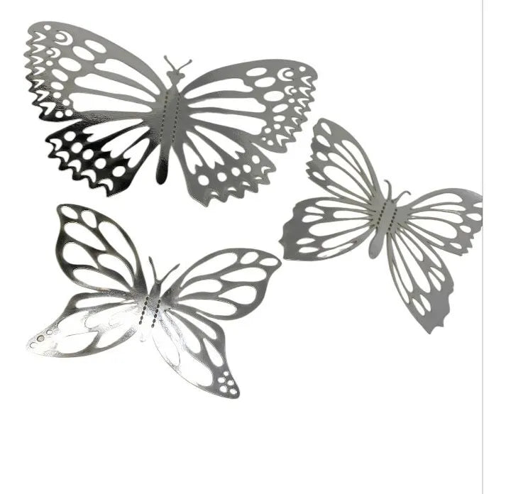 Mariposas Decorativas 3d Para Pared Globos Ramos O Torta X12