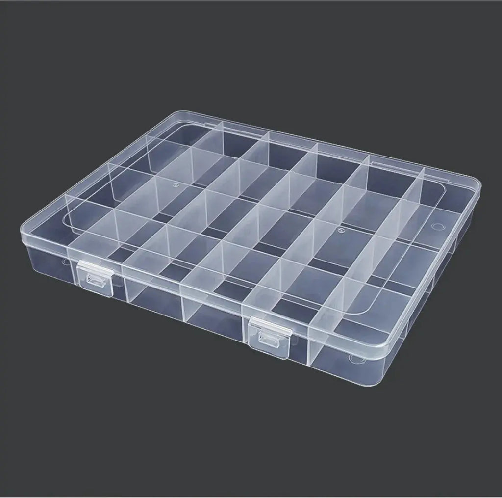 Caja Organizador Plástica 24 Divisiones Transparente