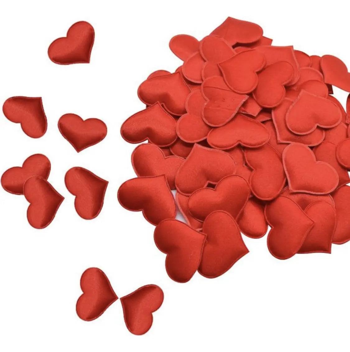 Pétalos En Forma De Corazón De Tela 3cms, 100 Unid