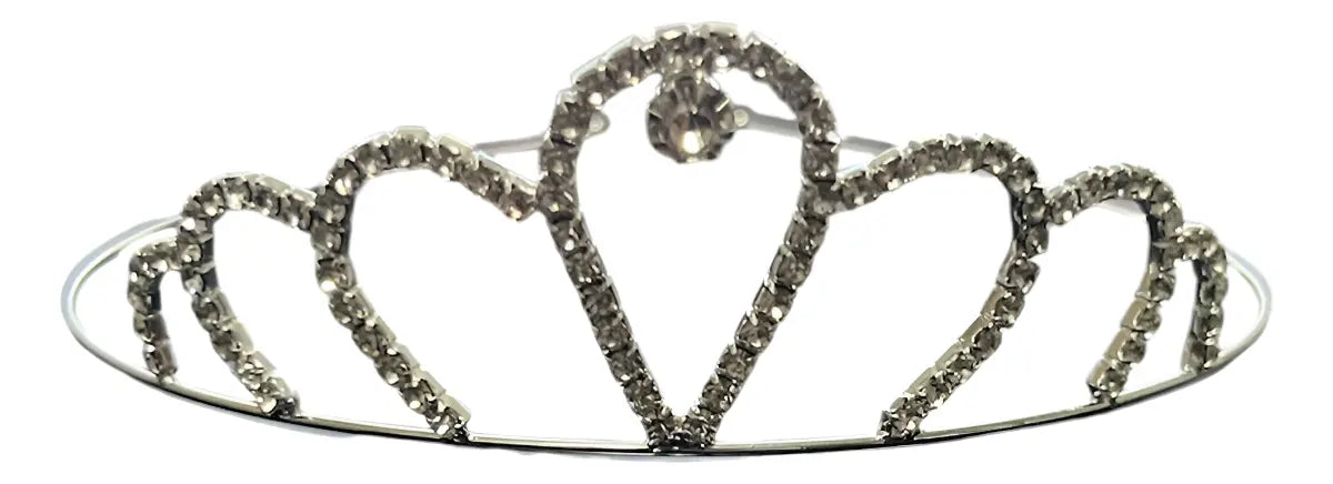 Corona O Tiara Princesa Con Brillos Metálica