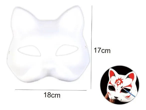Máscara de Papel para Pintar con Diseño de Gato