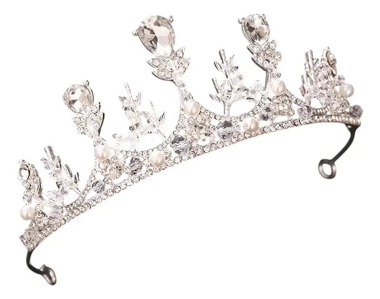 Corona De Cristal Nupcial Tiara, Tiara De Bodas Y Cumpleaños