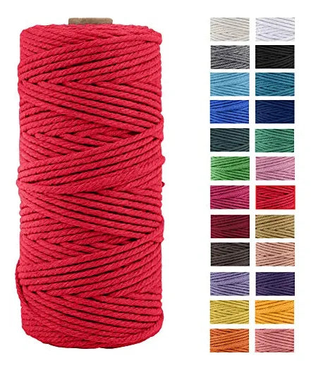 Cordón Para Macramé De 3 Mm Rollo De 100 Metros 100% Algodón