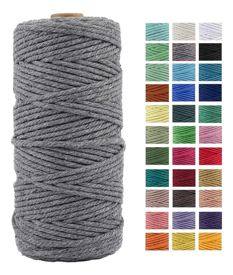 Cordón Para Macramé De 3 Mm Rollo De 100 Metros 100% Algodón