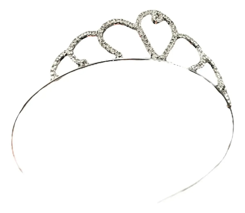 Corona O Tiara Princesa Con Brillos Metálica