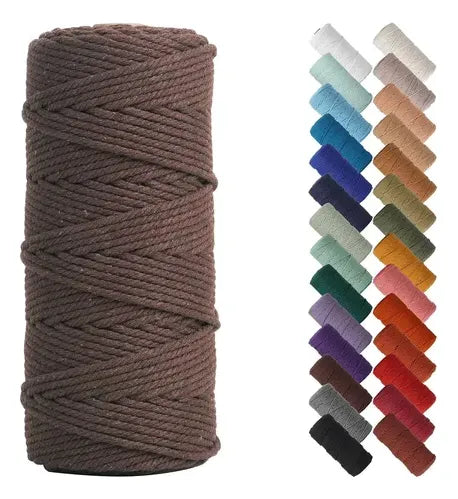 Cordón Para Macramé De 3 Mm Rollo De 100 Metros 100% Algodón