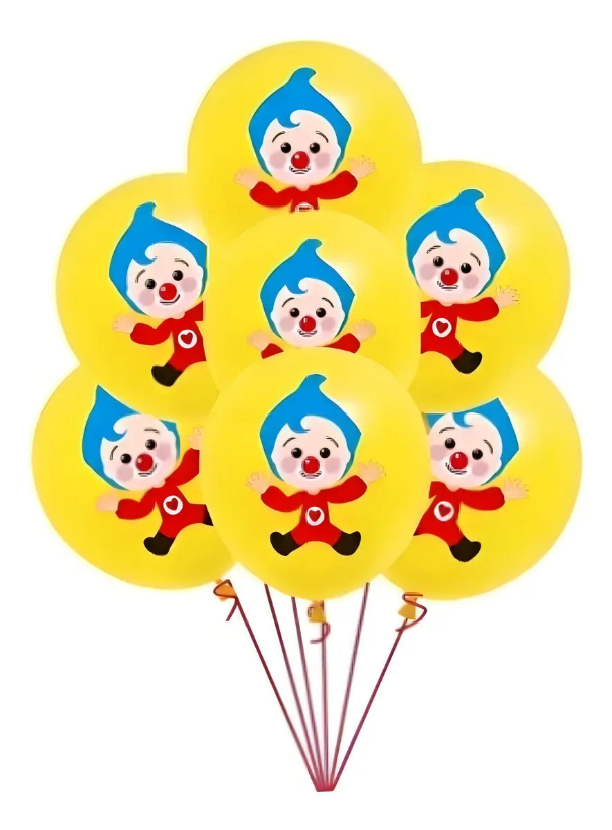 Globos de Látex Plim Plim para Cumpleaños (Pack 25 Unidades)