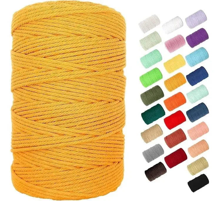 Cordón Para Macramé De 3 Mm Rollo De 100 Metros 100% Algodón