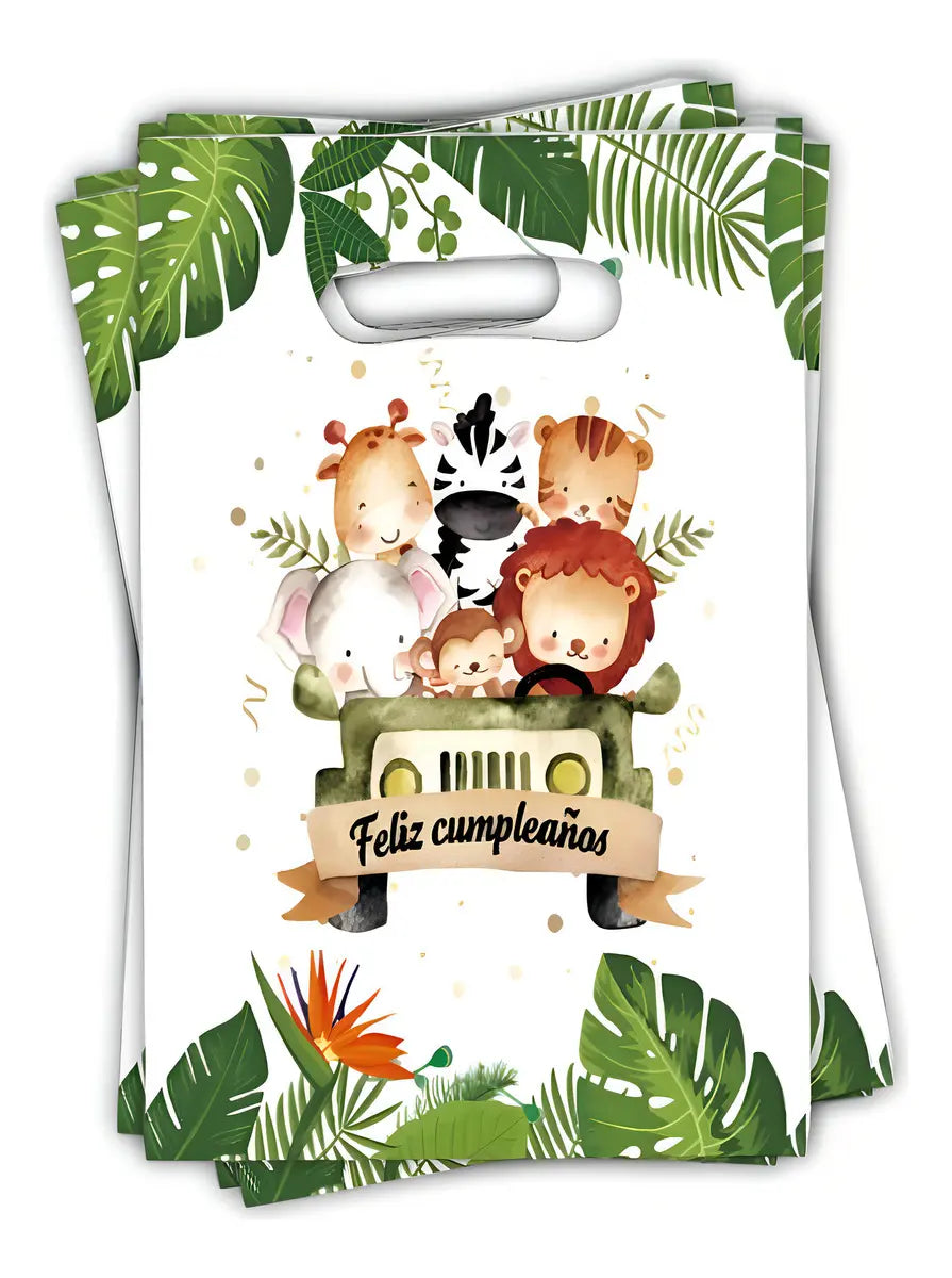 Pack 10 Bolsas De Cumpleaños Safari