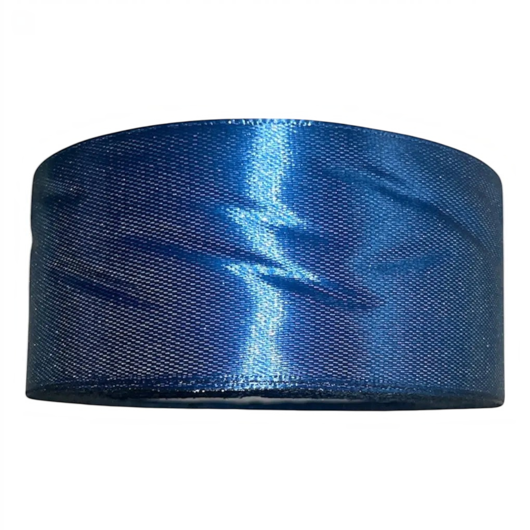 Rollo de cinta satín azul brillante de 4 cm de ancho de Importadora Acacia para manualidades y decoración elegante