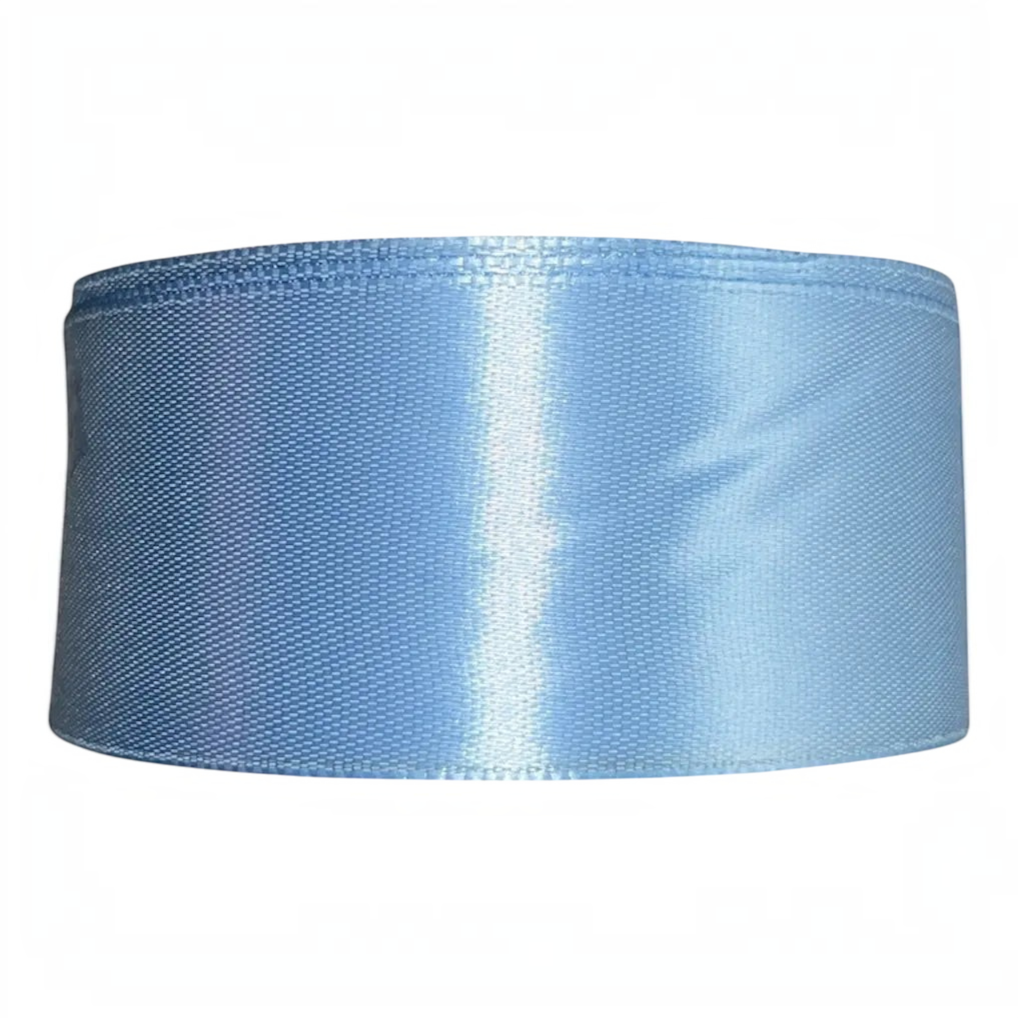 Cinta satín azul claro de 4 cm de ancho, doble cara con acabado brillante, ideal para manualidades Importadora Acacia