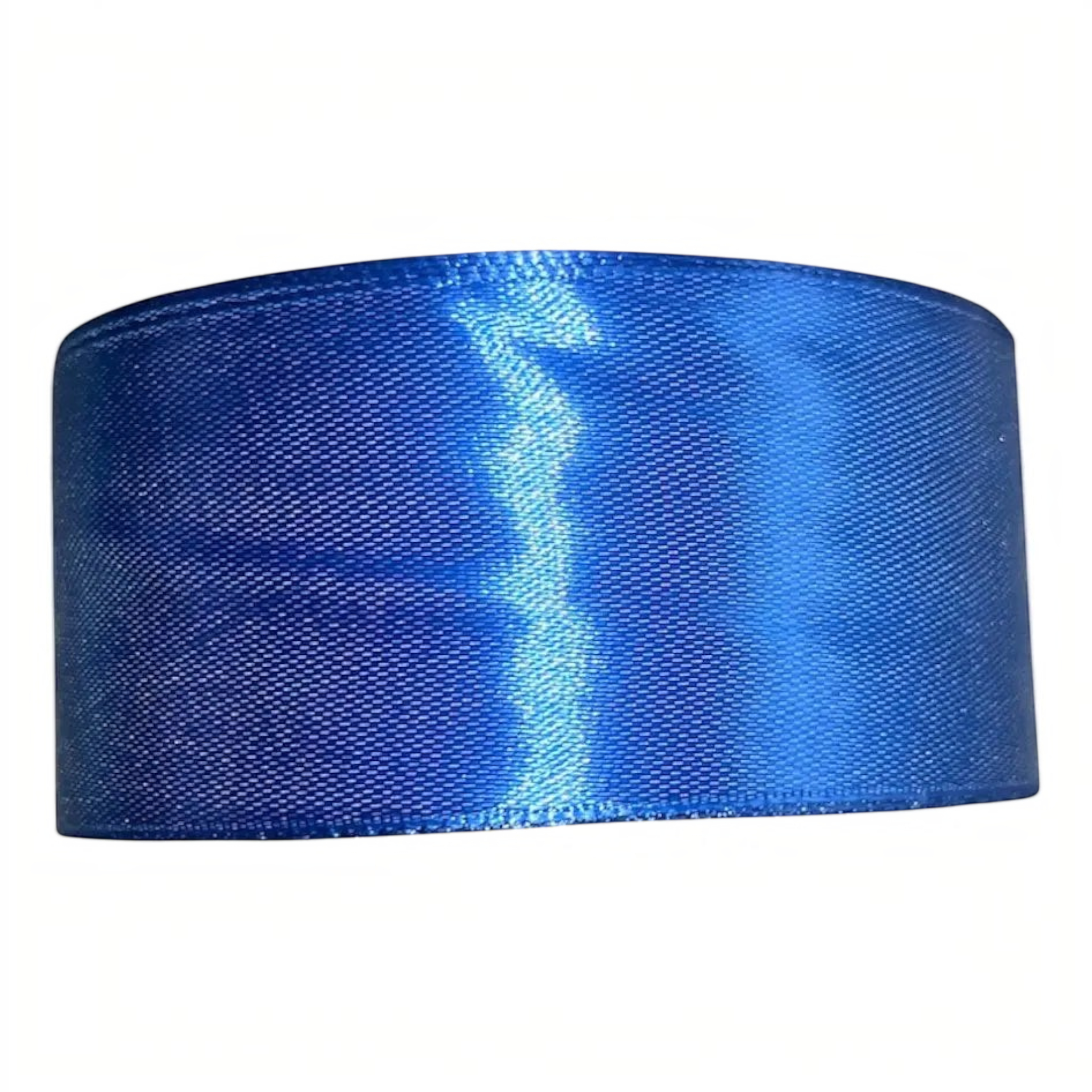 Cinta satín azul de doble cara de 4 cm de Importadora Acacia para manualidades, lazos y decoración de regalos.