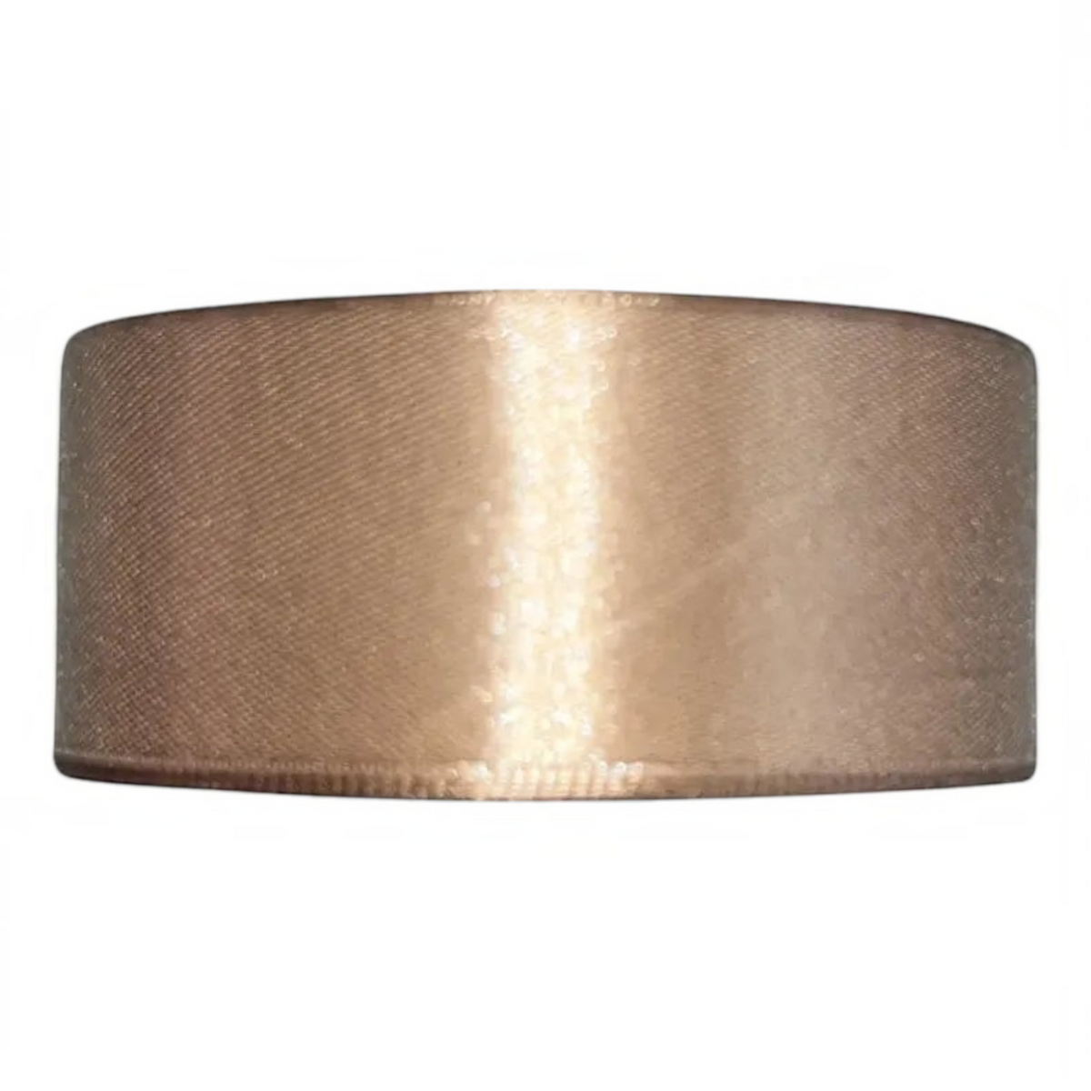 Cinta satín Importadora Acacia color champán de 4 cm de ancho, ideal para manualidades, lazos y decoración elegante.