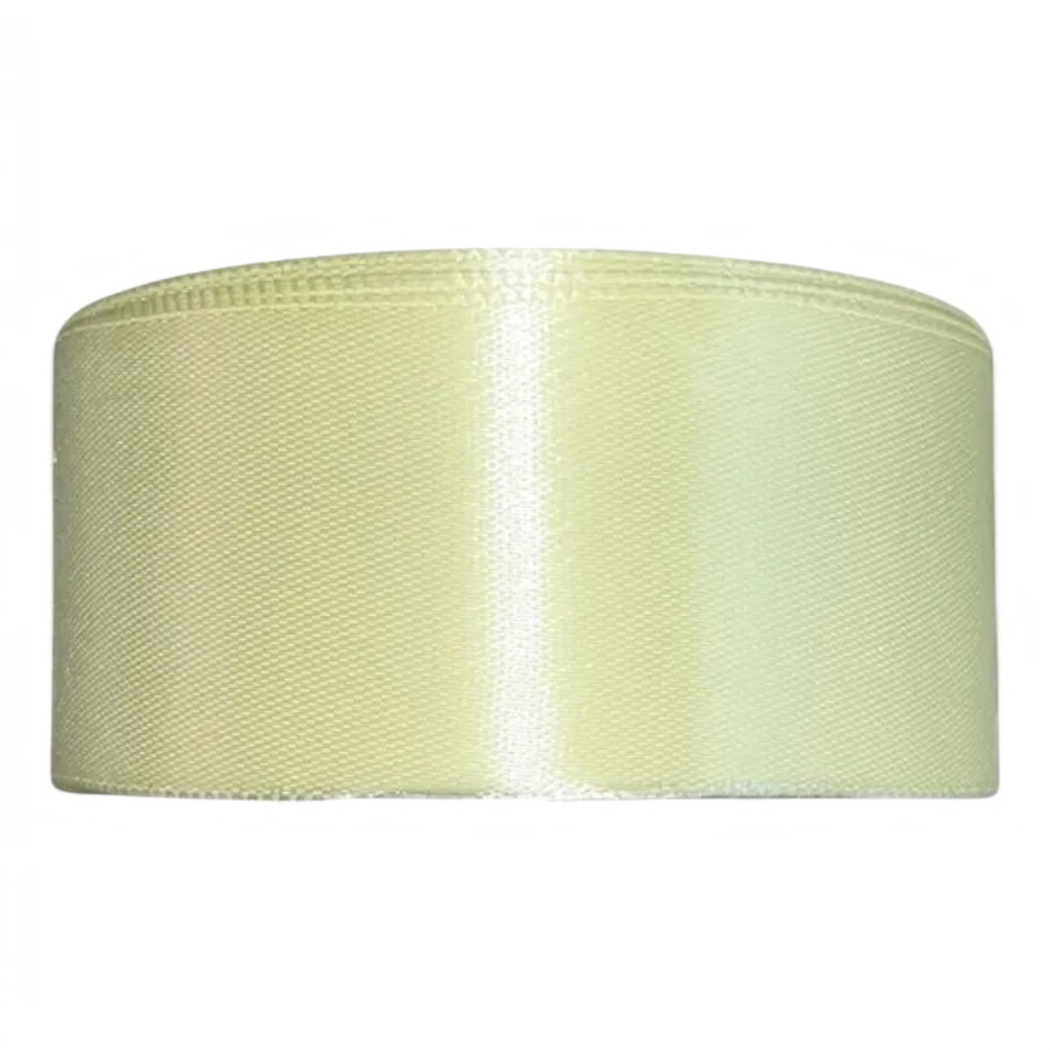 Rollo de cinta satín Importadora Acacia color crema brillante de 4 cm de ancho para manualidades y decoración
