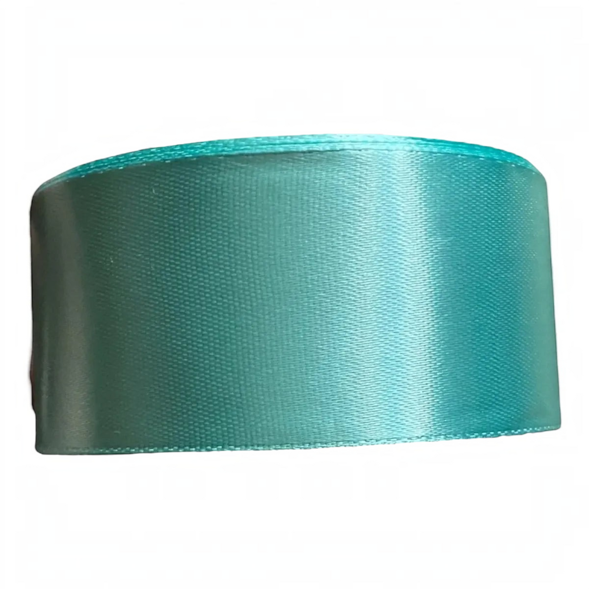 Cinta satín de doble cara color turquesa de 4cm de ancho de Importadora Acacia para manualidades y decoración