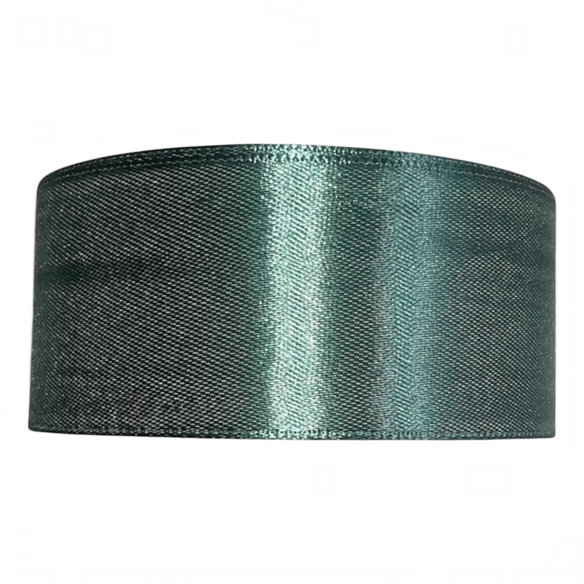 Cinta satín Importadora Acacia de 4cm en color verde oscuro brillante, ideal para manualidades y decoración de regalos.