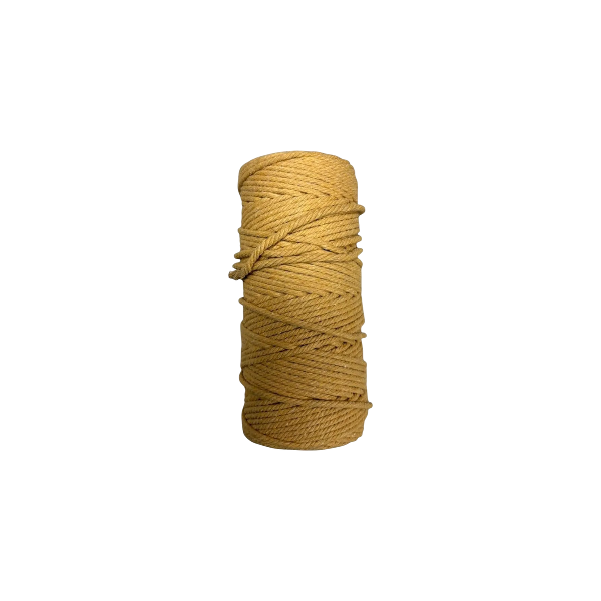 Rollo de cordón para macramé Importadora Acacia de 3 mm en color beige, fabricado en 100% algodón natural.