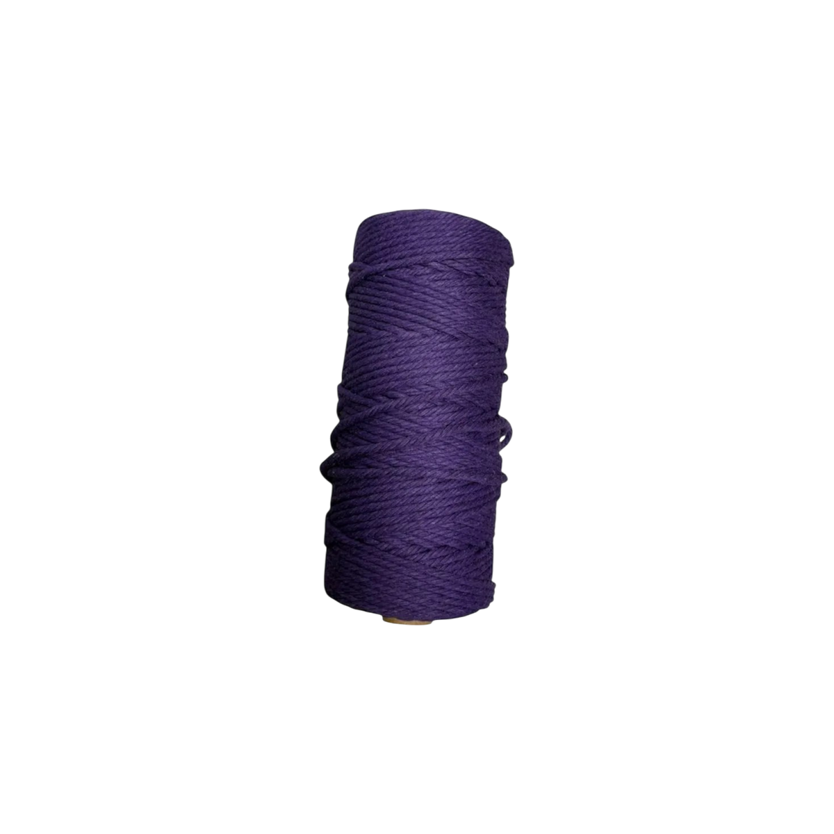 Rollo de cordón para macramé Importadora Acacia de 3 mm en color morado, fabricado en 100% algodón natural.