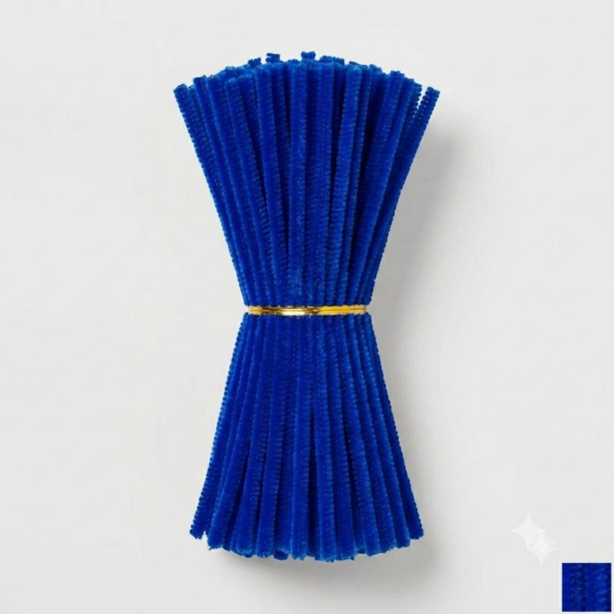 Set de 100 limpiapipas azules de Importadora Acacia, 30 cm de largo, ideales para manualidades y proyectos creativos.
