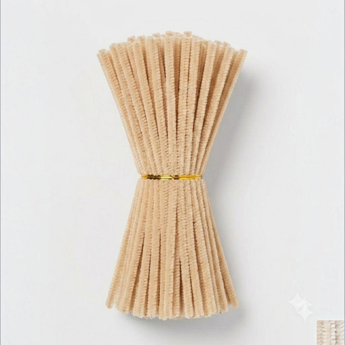 Set de 100 limpiapipas Importadora Acacia color beige de 30 cm para manualidades y proyectos creativos