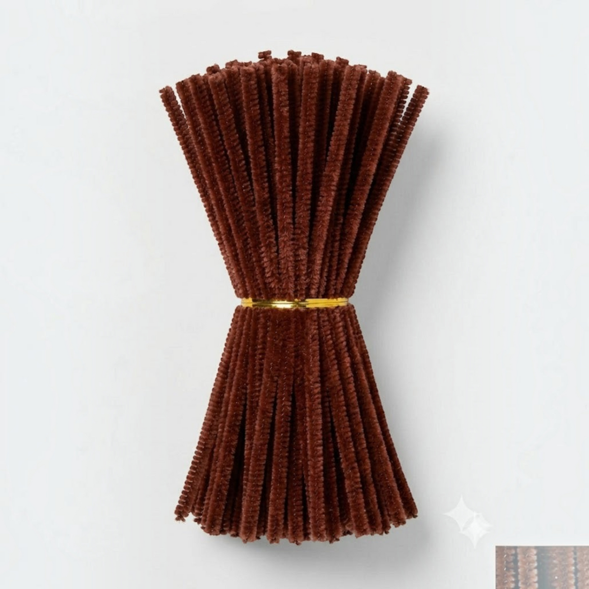 Set de 100 limpiapipas marrones de Importadora Acacia para manualidades, flexibles y de 30 cm de largo.