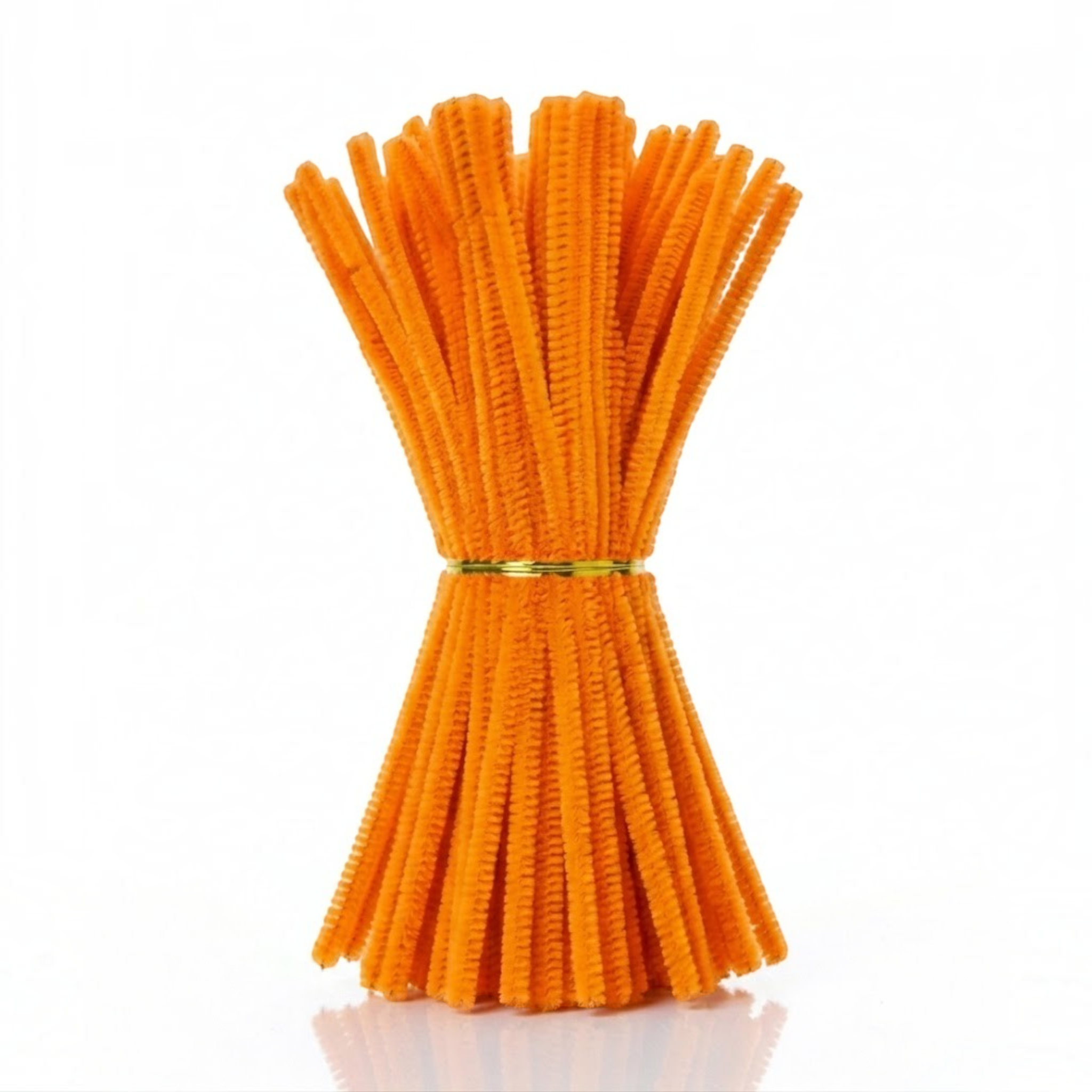 Set de 100 limpiapipas naranjas de Importadora Acacia para manualidades, flexibles y de 30 cm de largo.