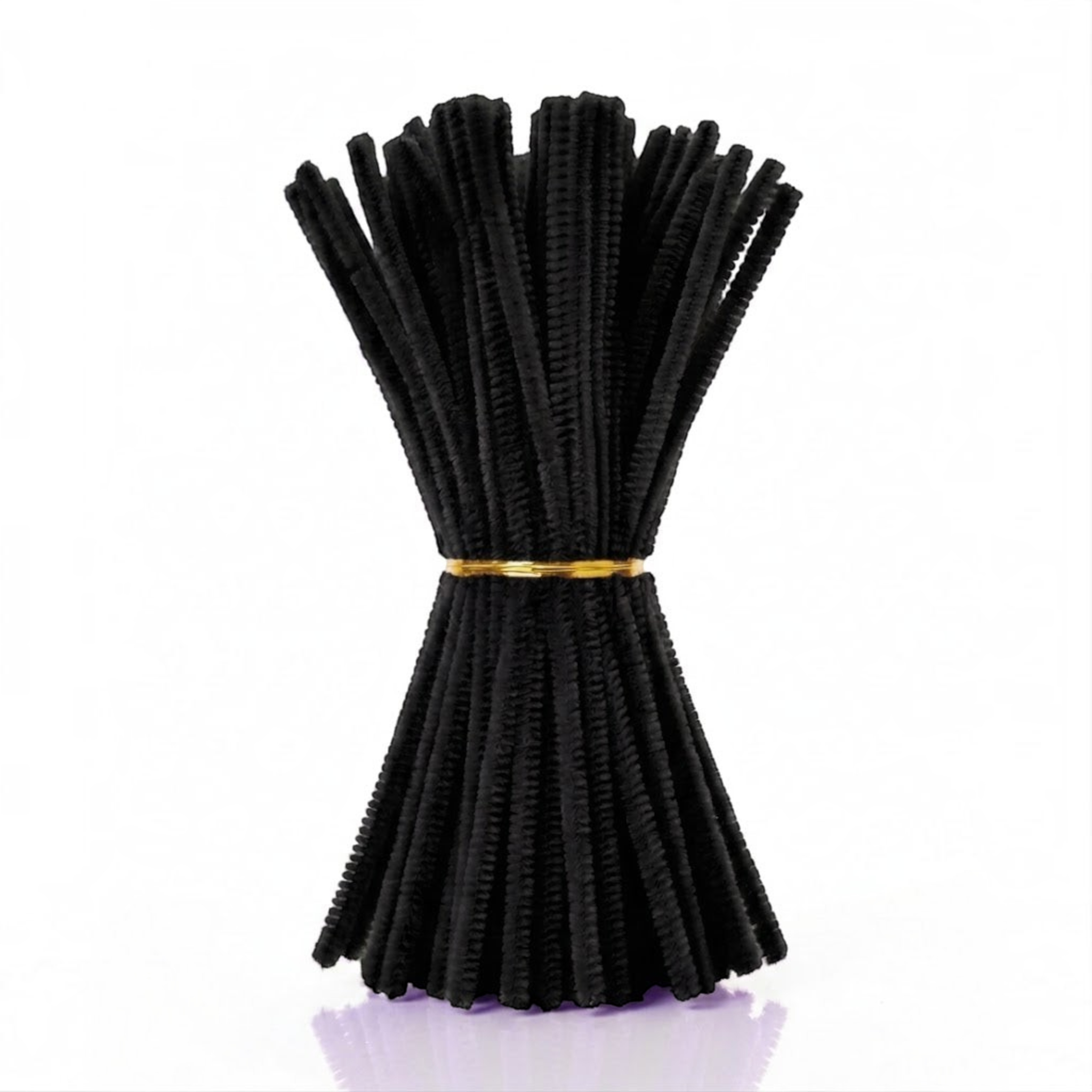 Set de 100 limpiapipas negros de Importadora Acacia para manualidades, flexibles y de 30 cm de largo