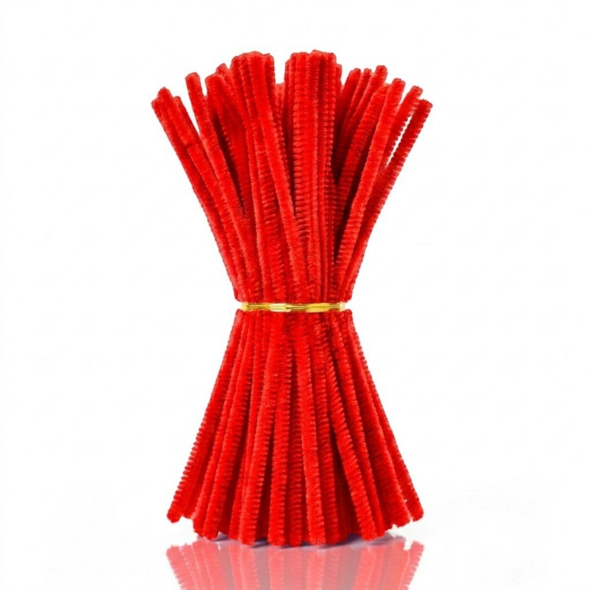 Set de 100 limpiapipas rojos de Importadora Acacia para manualidades, flexibles y de 30 cm de largo.