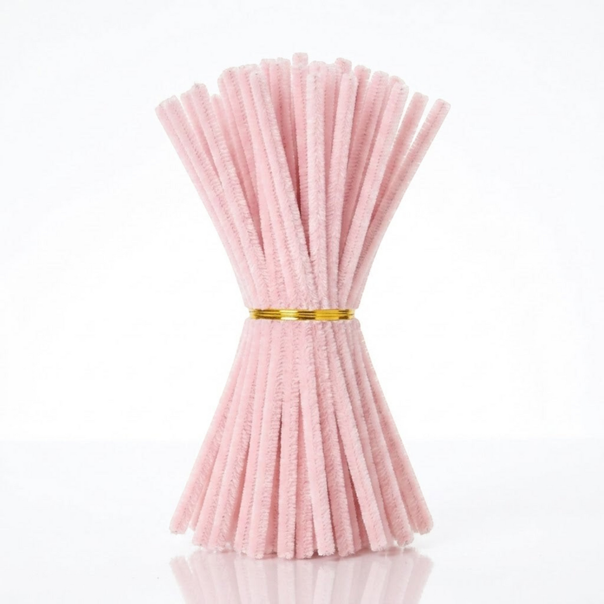 Set de 100 limpiapipas Importadora Acacia color rosa suave de 30 cm para manualidades y proyectos creativos