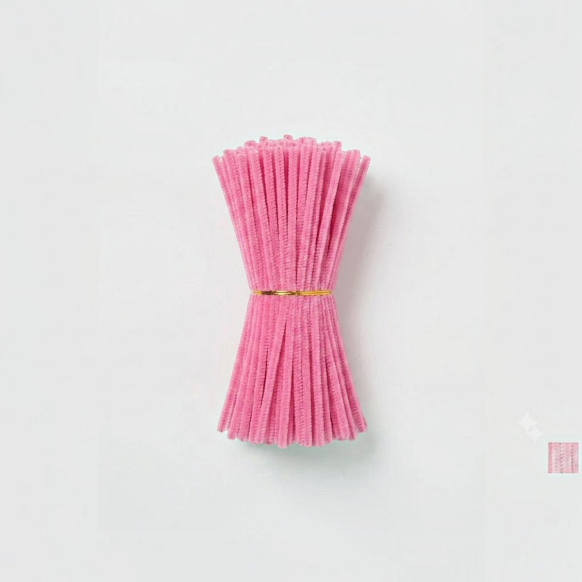 Set de 100 limpiapipas color rosa de Importadora Acacia para manualidades creativas de 30 cm de largo