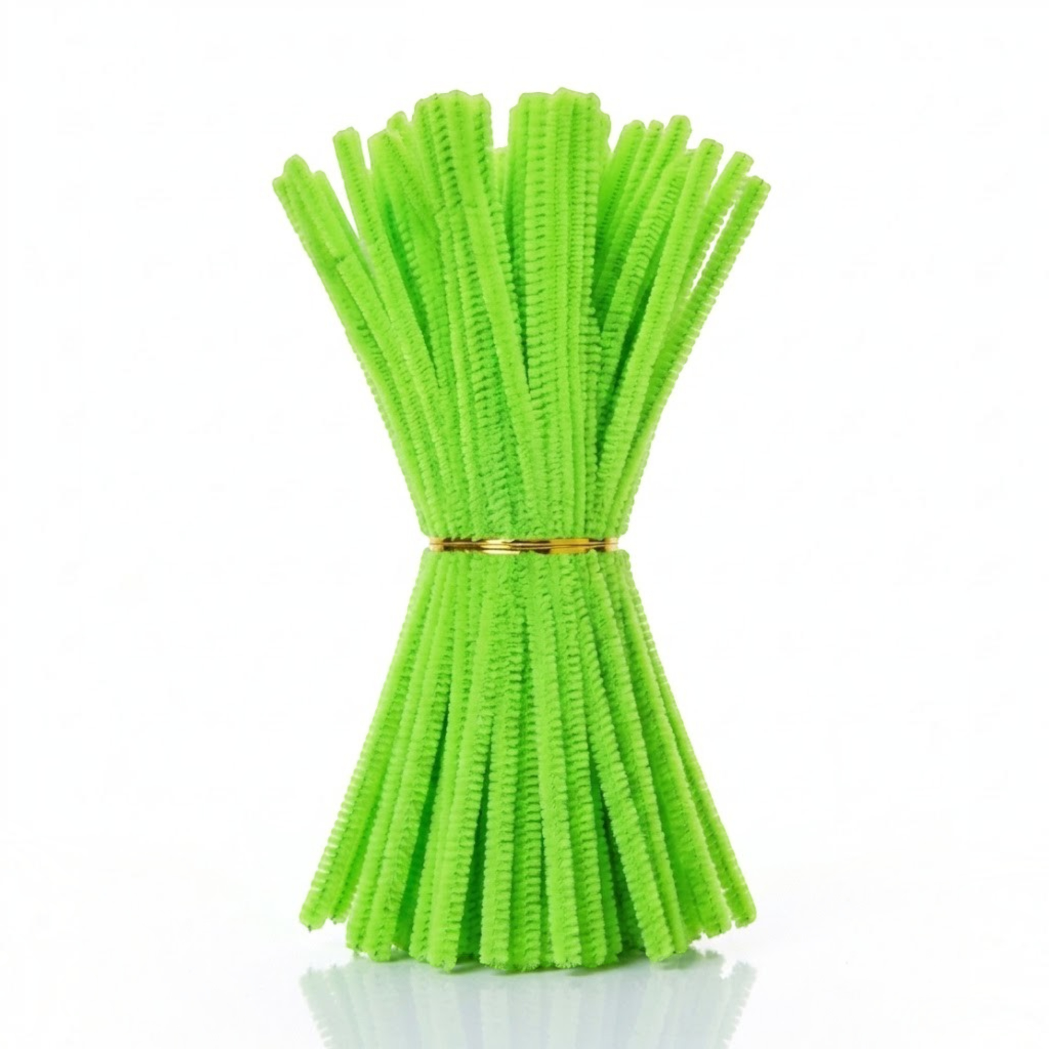 Set de 100 limpiapipas verdes Importadora Acacia de 30 cm para manualidades y proyectos creativos escolares