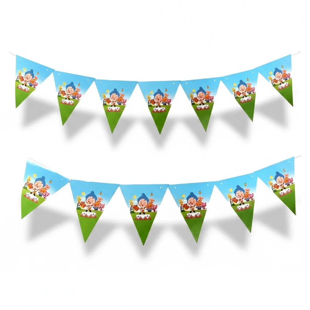 Importadora Acacia 5-meter Plim Plim clown birthday bunting banner with colourful triangular flags for party decor